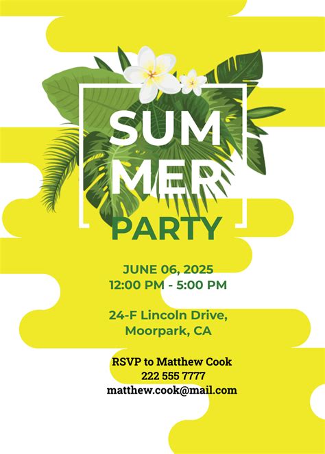 Blank Summer Invitation Template