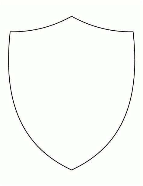 Blank Template Of A Shield