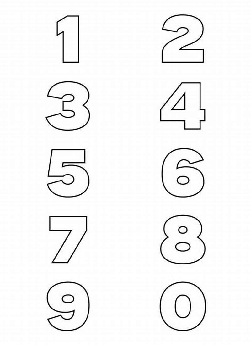 Block Numbers Printable
