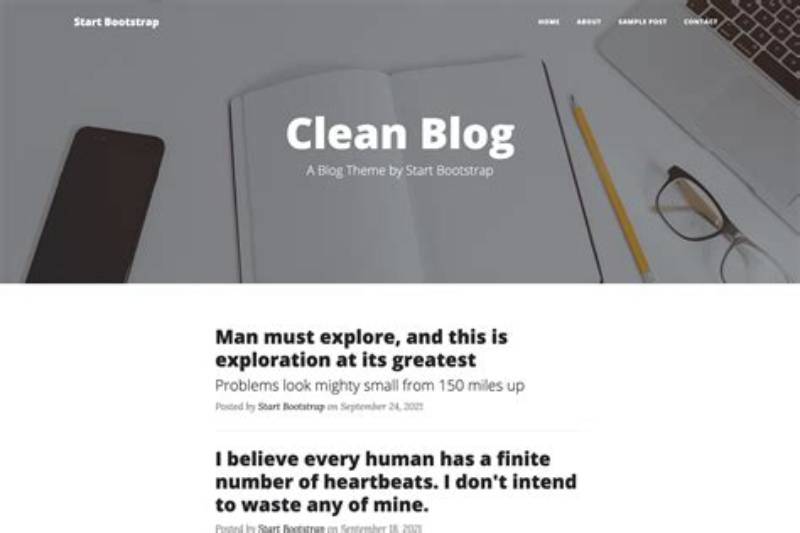 Blog Clean Professional Bootstrap Template