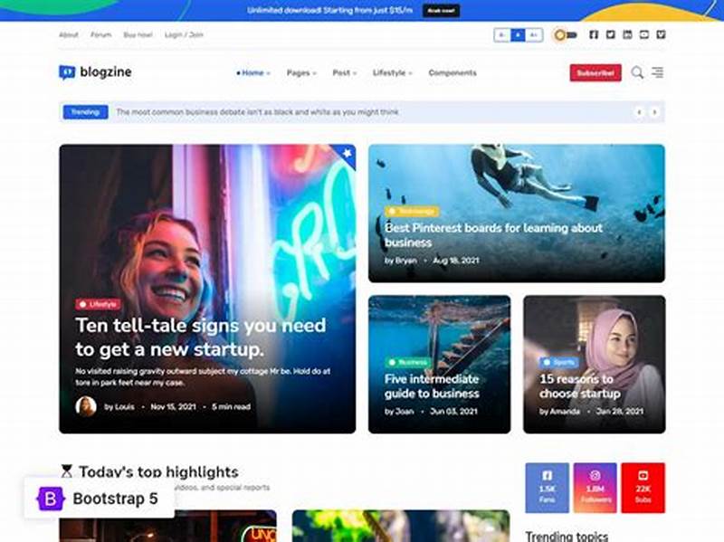 Blog Fast Advanced Bootstrap Template