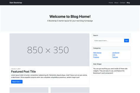 Blog Template For Bootstrap