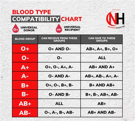 Blood Group Donation Chart
