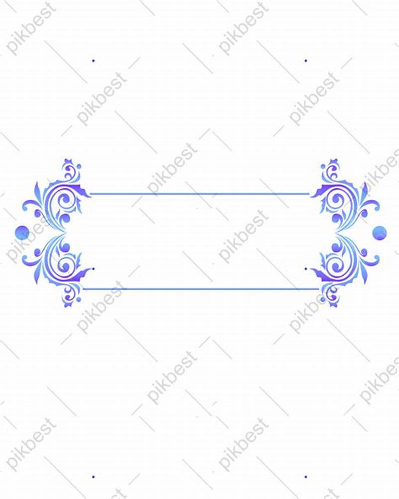 Blue Pattern Border