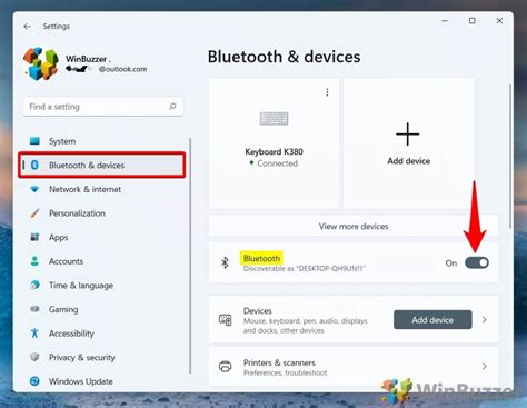 Bluetooth & devices settings