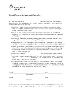Board Member Agreement Template