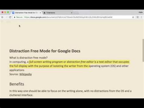 Boost Focus in Google Docs
