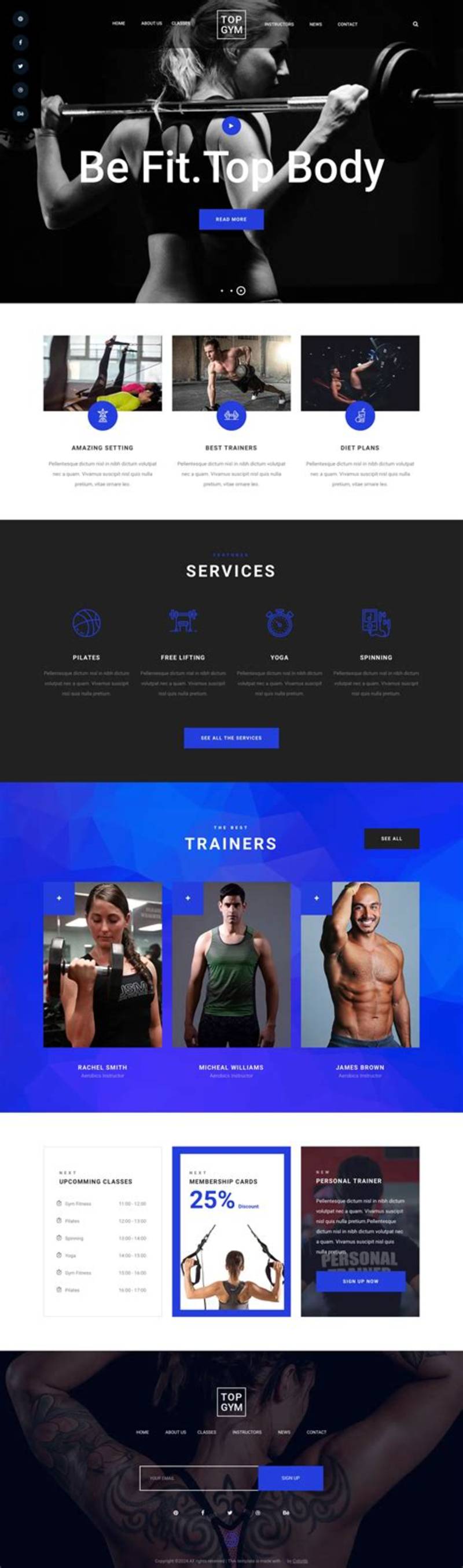 Bootstrap Template Gym Simple Fast