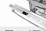 Bosch Dishwasher Operating Instructions