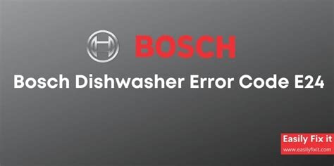 Understanding the Bosch Error Code E24