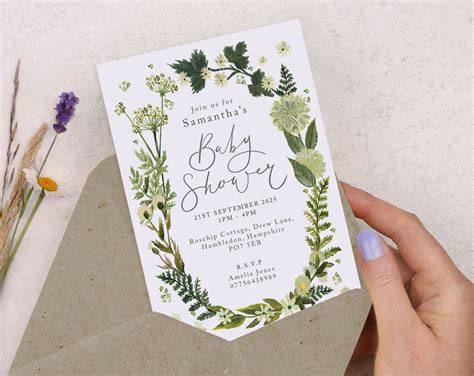 Botanical Baby Shower Invitation