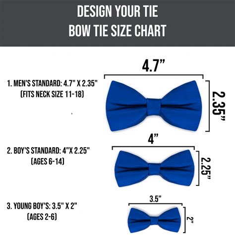 Bow Tie Size Chart