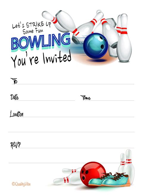 Bowling Invitation Template