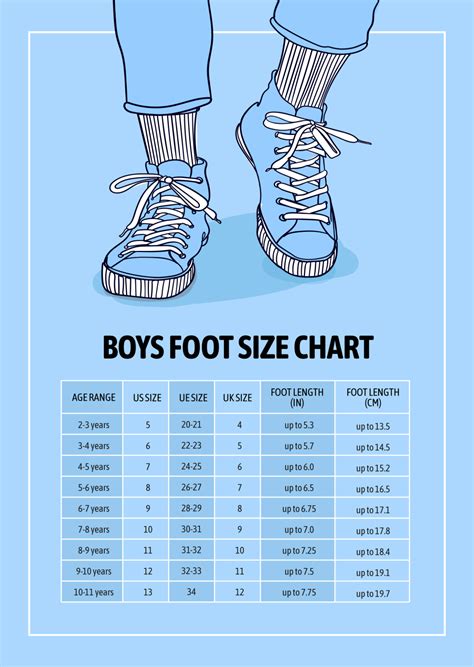 Boy Shoe Size Chart