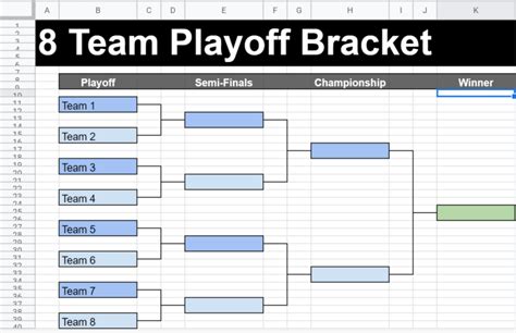 Bracket Template Google Sheets
