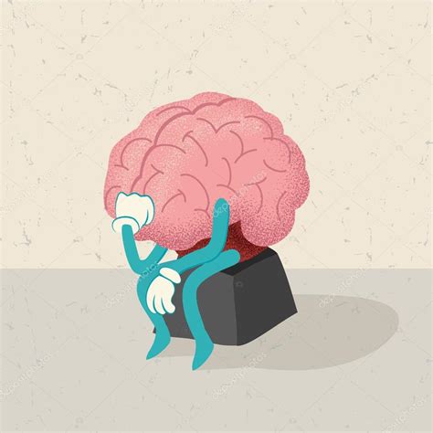 Brain thinking hard