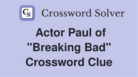 Breaking Bad Network Crossword