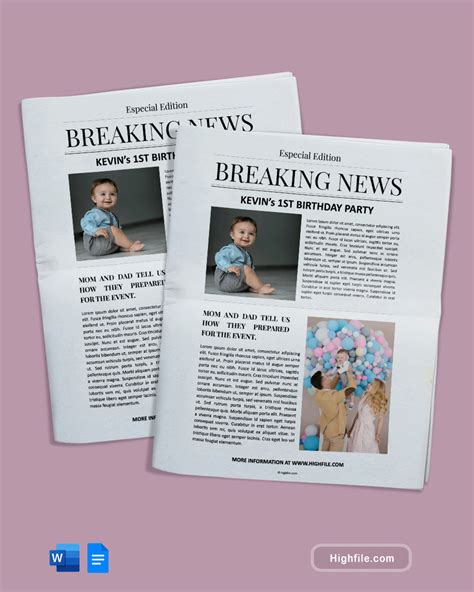 Breaking Newspaper Template