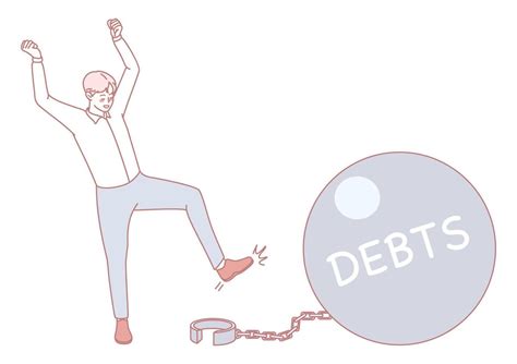 Image showing a person breaking chains, symbolizing freedom from debt