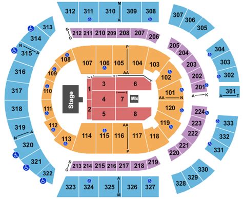 Bridgestone Arena Seating Chart Section 114 Row Kk