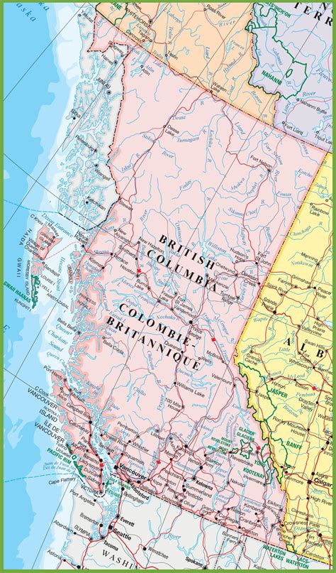 British Columbia map