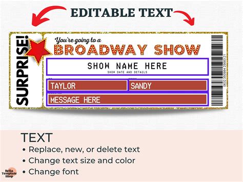 Broadway Ticket Template