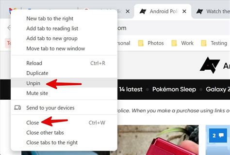 Pin Tab Browser