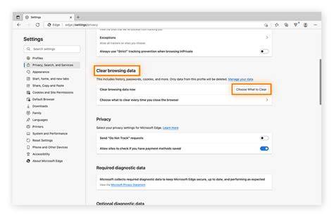 Browser clearing cache
