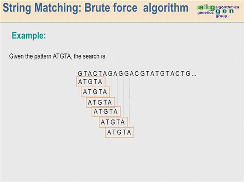 Brute Force Pattern Matching Algorithm