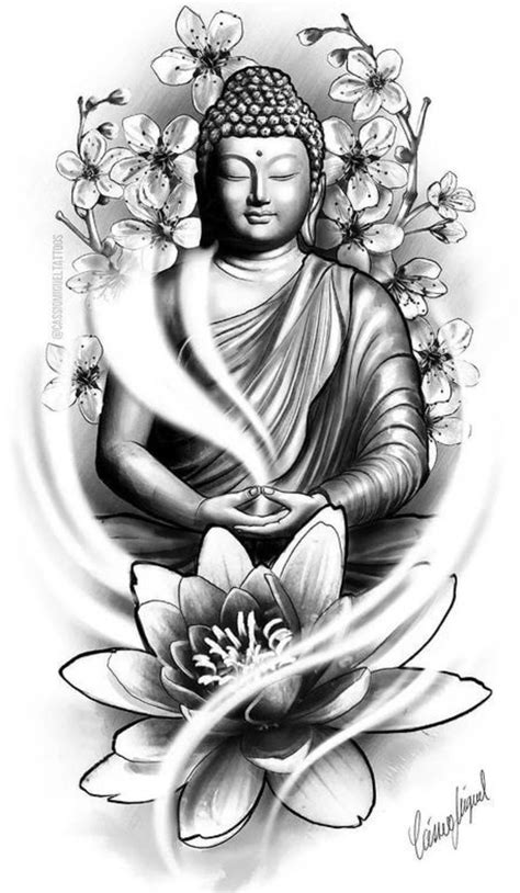Buddha Tattoo Template