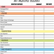 Budget plan checklist with calculator