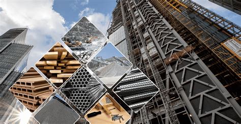 Building materials on a construction site