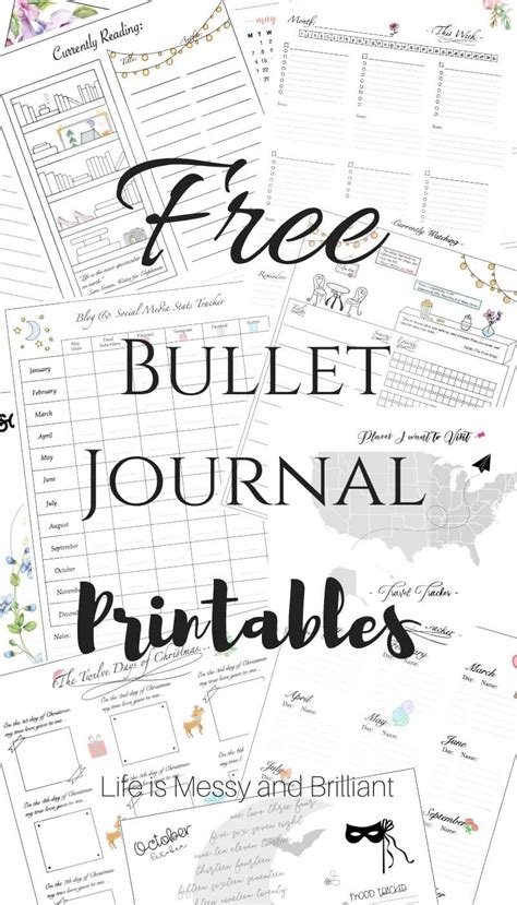 Bullet Journal Templates Free
