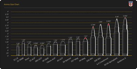 Bullet Size Comparison Chart
