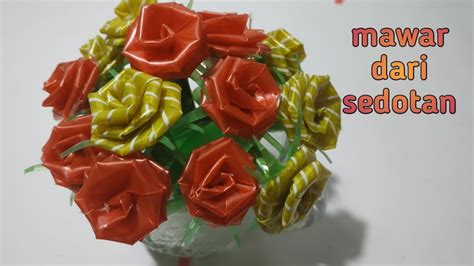 Bunga Mawar dari Sedotan