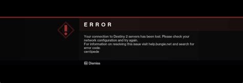 What Is Bungie Error Code Centipede?