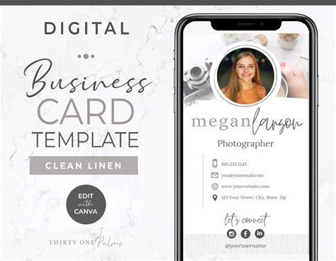 Business Card Website Template