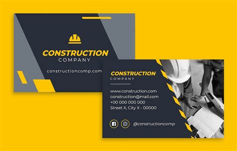 Business Cards Construction Templates