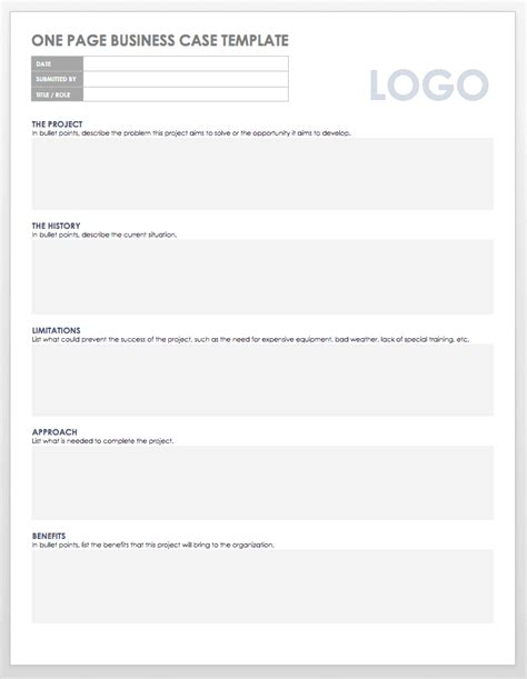 Business Case Template Word Free