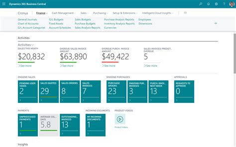 Business Central Dashboard