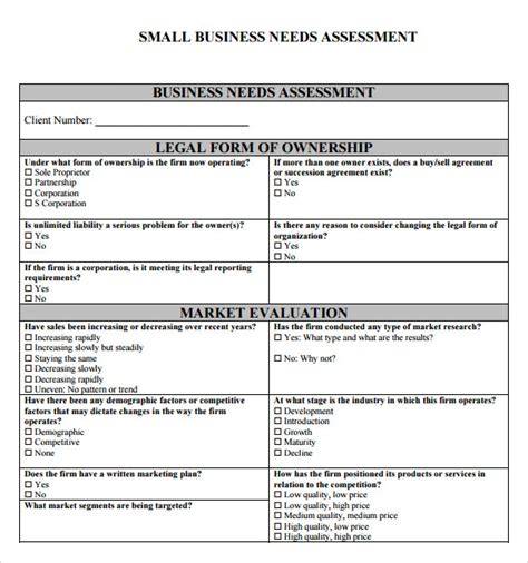 Business Needs Assessment Template