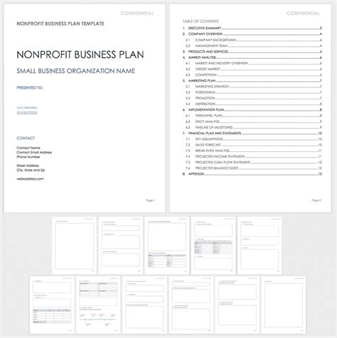 Business Plan For Non Profit Template