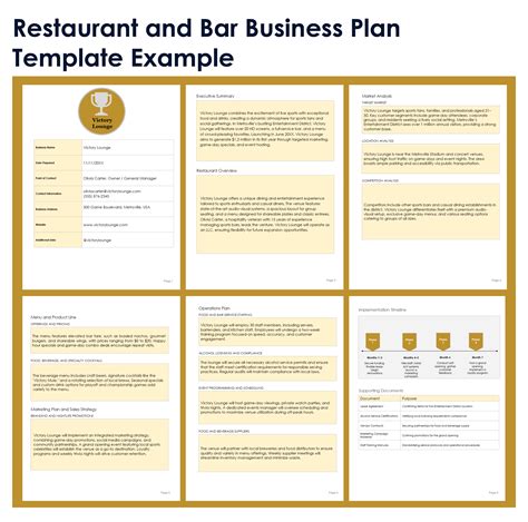 Business Plan Template For Restaurant