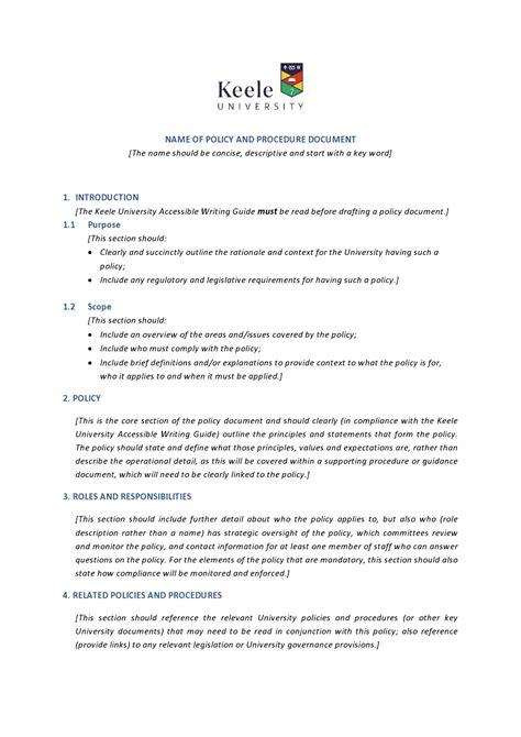 Business Policy Template