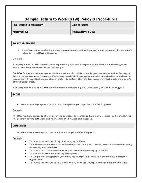 Business Policy Templates