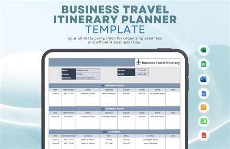 Business trip planning