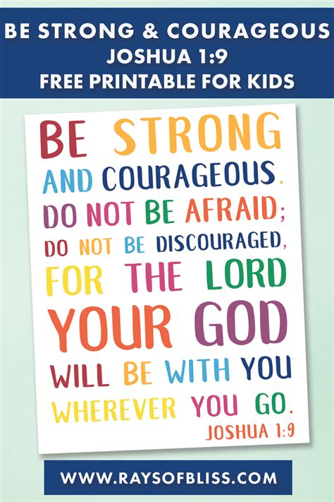 But As For You Be Strong And Courageous Free Printable