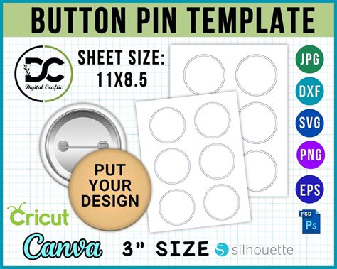 Button Pin Template