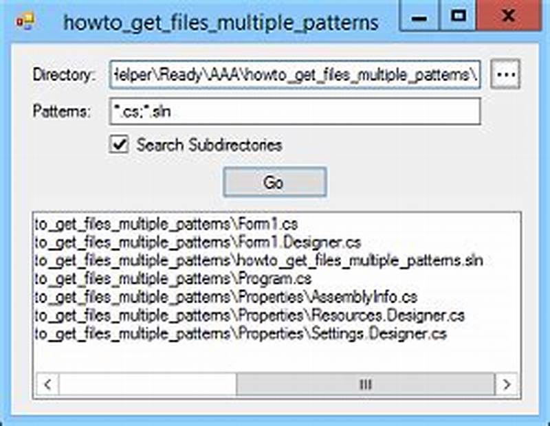 C  Directoryinfo Getfiles Search Pattern