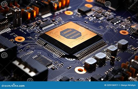 CPU Chip on a Motherboard
